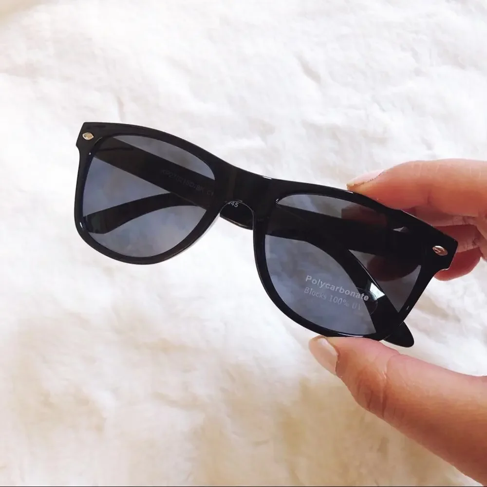 Nova Black Unisex Kids Sunglasses